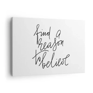 Obraz na plátně - Motivační citát v minimalistickém stylu - 70x50cm - Je to možné - Moderní nástěnná dekorace do obývacího pokoje a ložnice ARTTOR