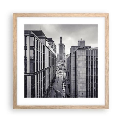 Plakát v rámu světlý dub - Varšavské údolí - 40x40 cm