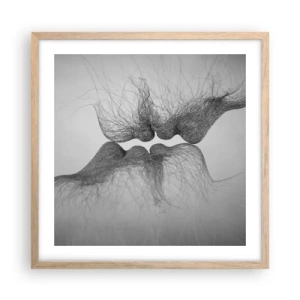 Plakát v rámu světlý dub - Polibek větru - 50x50 cm