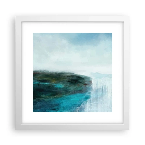 Plakát v bílém rámu - Námořní abstrakce - 30x30 cm