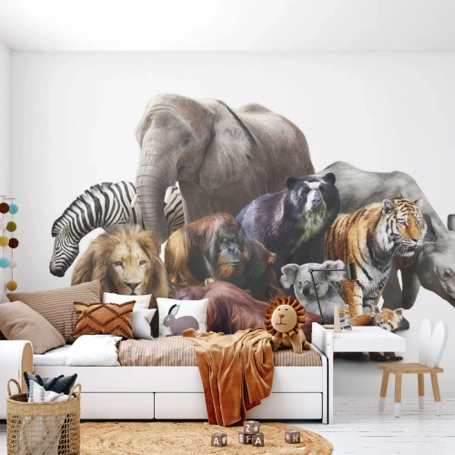 Fototapeta Premium Sand - Africká rodinná fotografie - Abstrakce, Zvířata, Velká pětka Afriky - 150x105 cm
