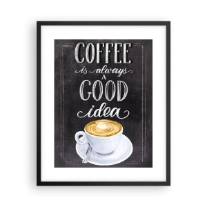 Plakát v černém rámu - Of course! - 40x50 cm