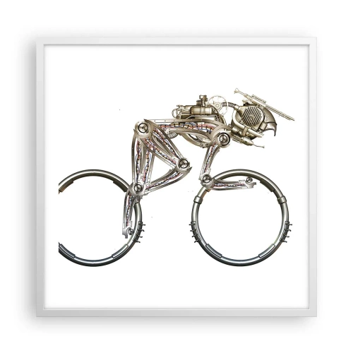 Plakát v bílém rámu - Úžasný stroj - 60x60 cm