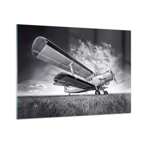 Obraz na skle - Okřídlený poutník - 100x70 cm