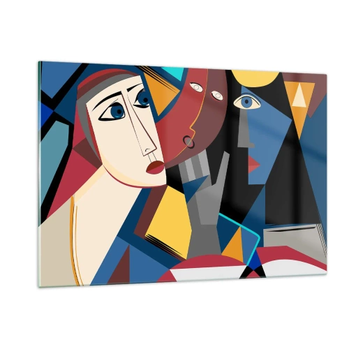 Obraz na skle - Konverzace kubistů - 120x80 cm