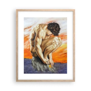 Plakát v rámu světlý dub - Ponořen do sebe - 40x50 cm