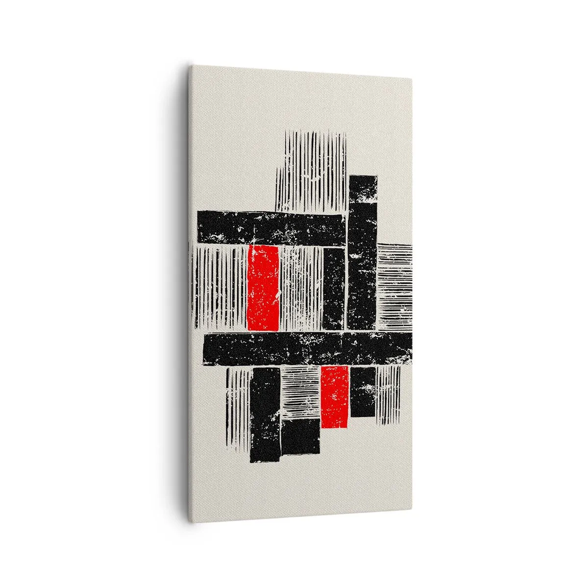 Obraz na plátně - Červené a černé - 55x100 cm