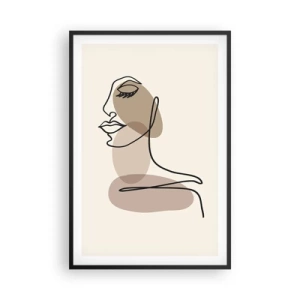 Plakát v černém rámu - Při poslechu samé sebe - 61x91 cm