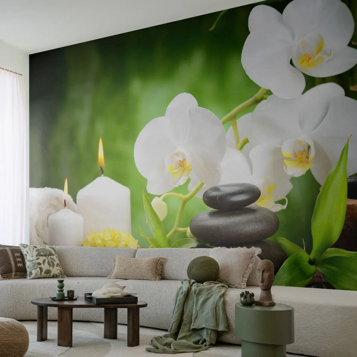 Fototapeta Samolepicí Deluxe Sticker - Voňavý, květinový, jemný dotek - Květiny, Orchidej, Orchidej - 250x175 cm