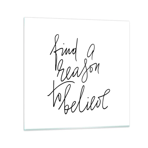 Obraz na skle - Je to možné - 40x40 cm