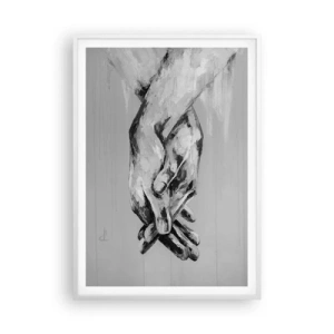 Plakát v bílém rámu - Začátek… - 70x100 cm