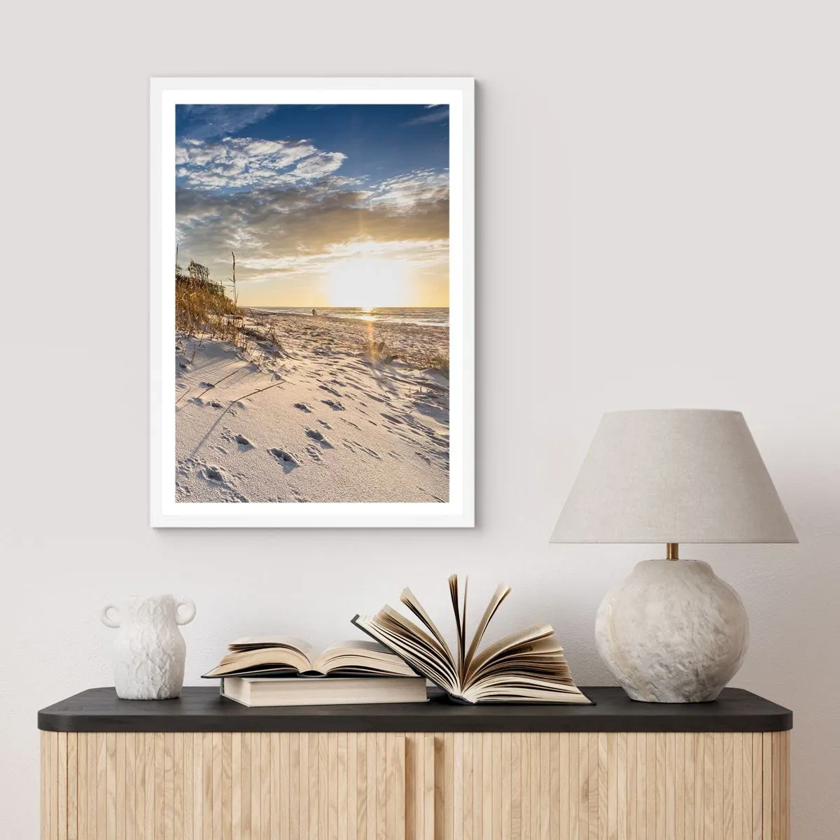 Plakát v bílém rámu - Pozvánka na procházku - 50x70 cm
