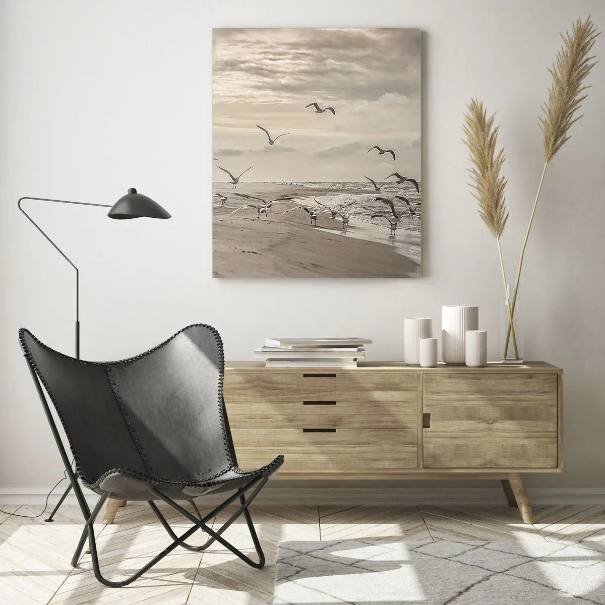 Obraz na skle - Šumění moře, zpěv ptáků - 50x70 cm