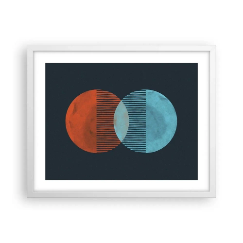 Plakát v bílém rámu - Astronomická fantazie - 50x40 cm