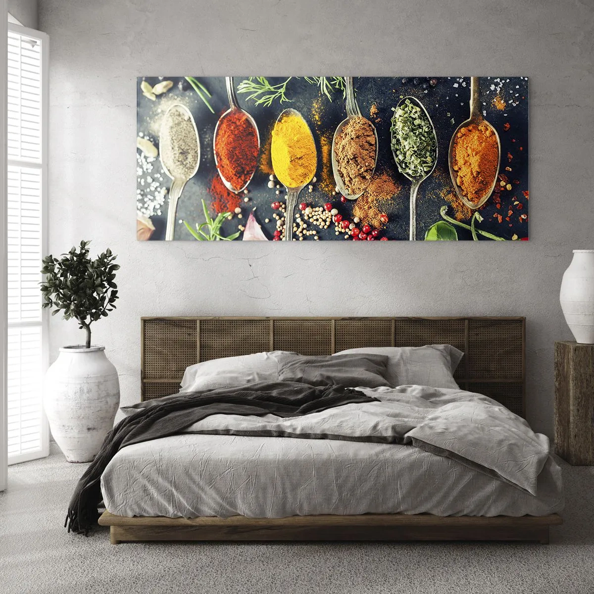Obraz na skle - Kulinářská magie - 100x40 cm