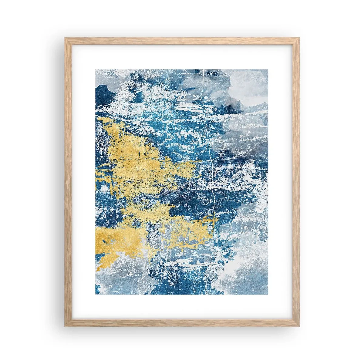 Plakát v rámu světlý dub - Abstrakce s dobrou náladou - 40x50 cm