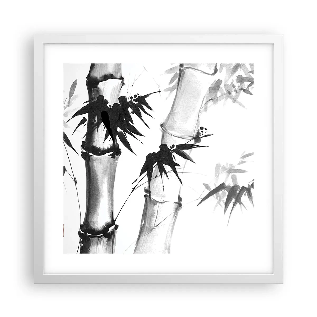 Plakát v bílém rámu - Blízký záběr na orient - 40x40 cm