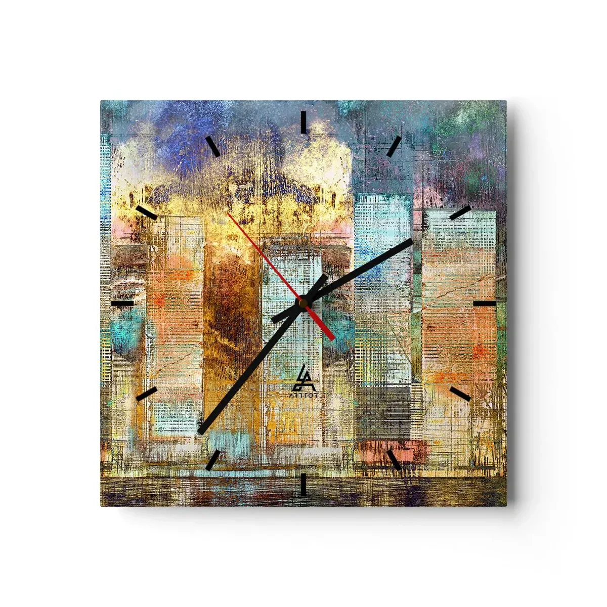 Nástěnné hodiny - Prosluněná metropole - 40x40 cm