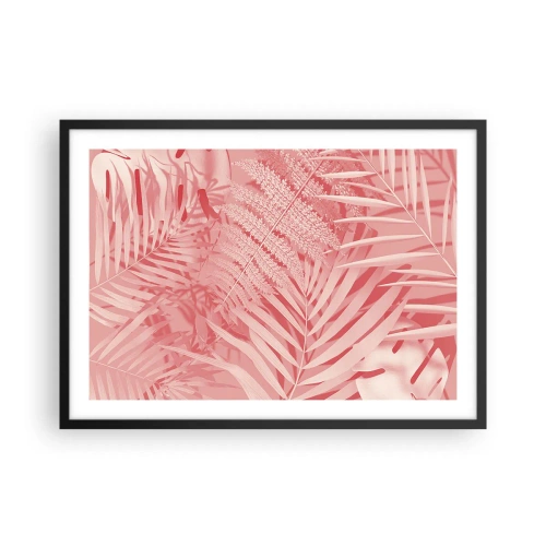 Plakát v černém rámu - Růžový koncept - 70x50 cm