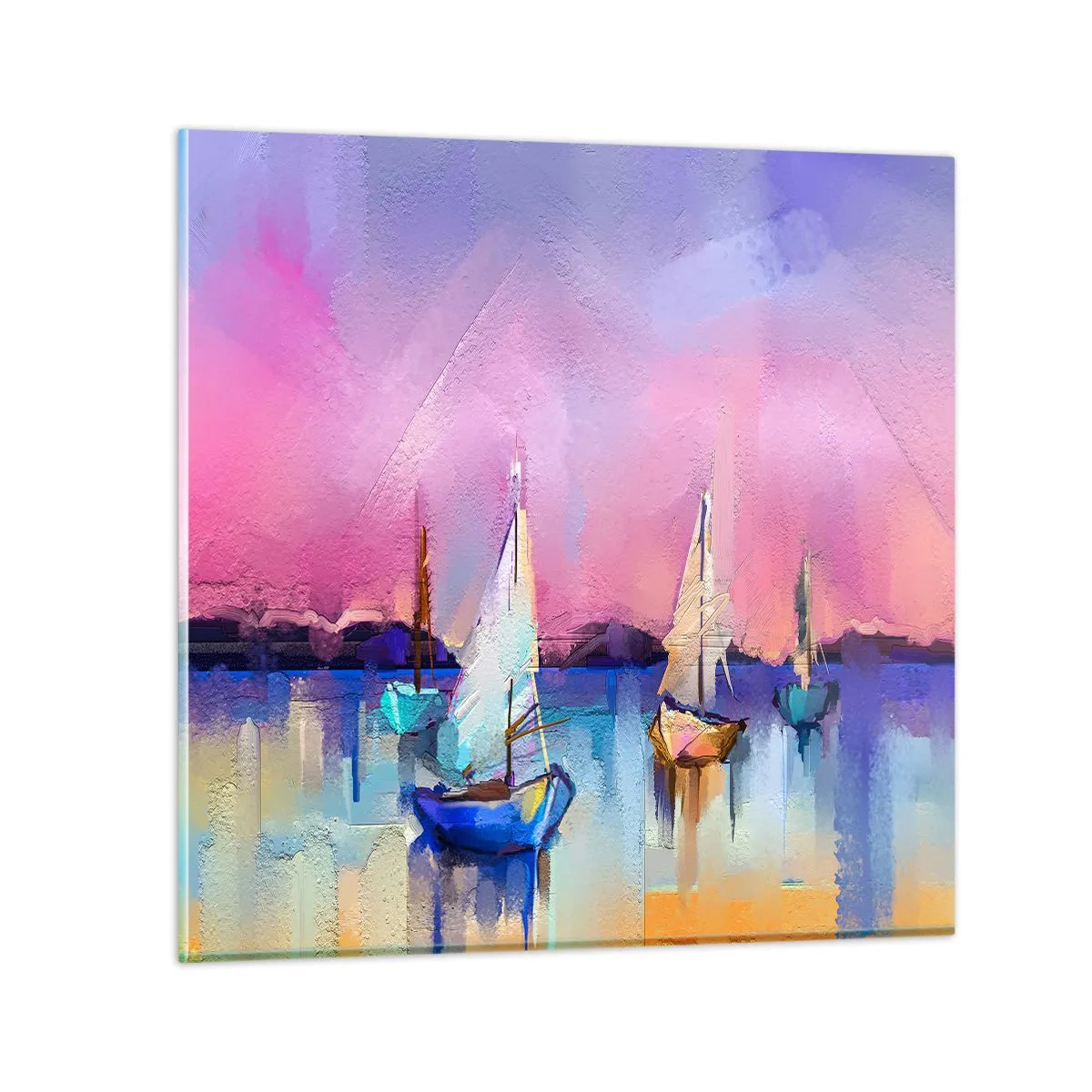 Obraz na skle - Směr: široké vody - 30x30 cm