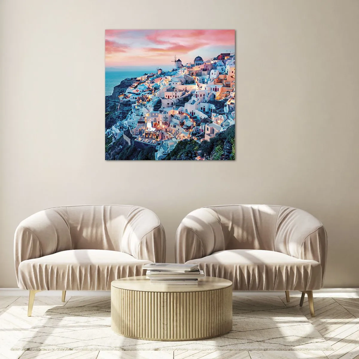 Obraz na skle - Tvoje tlustá řecká dovolená - 30x30 cm