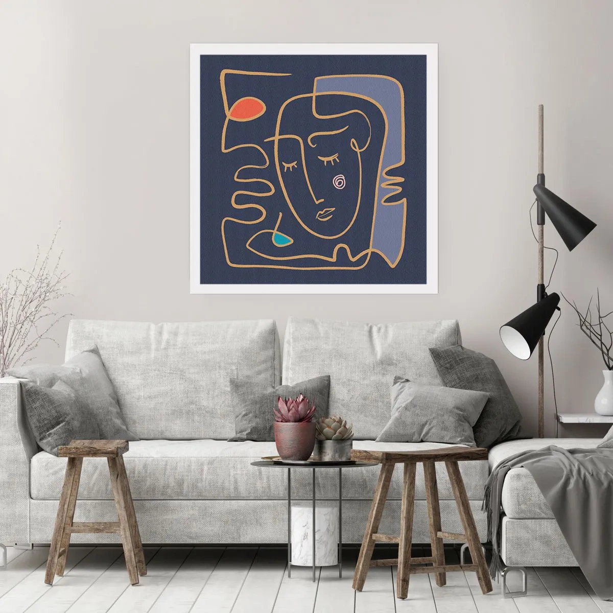 Plakát - V zádumčivosti - 50x50 cm