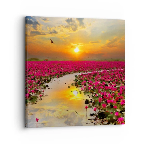 Obraz na plátně - Tajemný život jezera - 30x30 cm