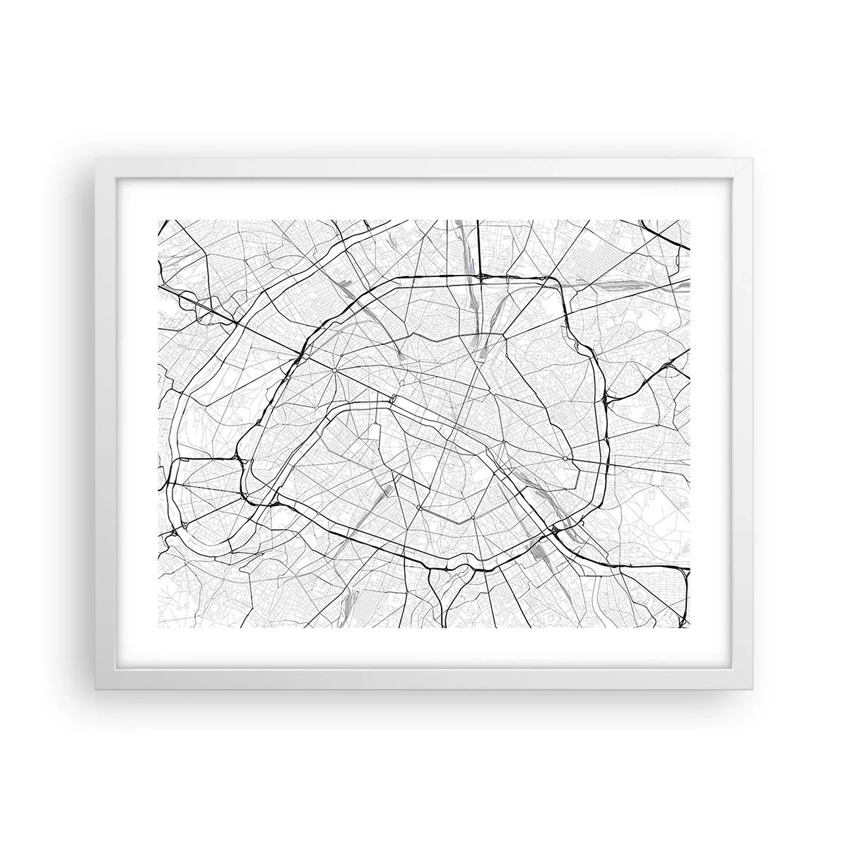 Plakát v bílém rámu - Květ Paříže - 50x40 cm