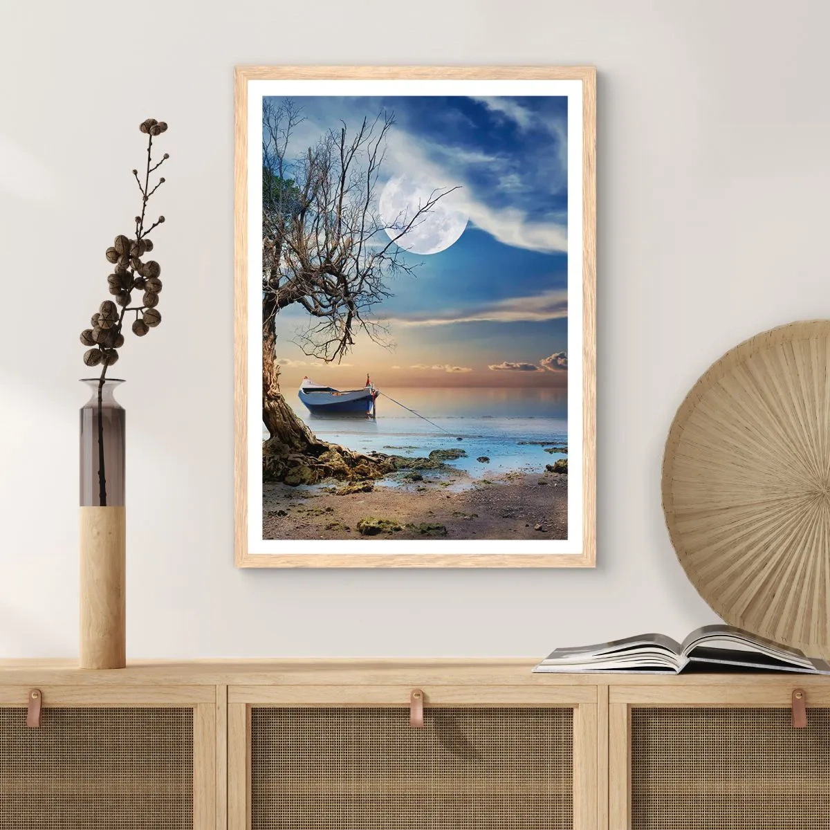 Plakát v rámu světlý dub - Je to konec nebo začátek? - 70x100 cm