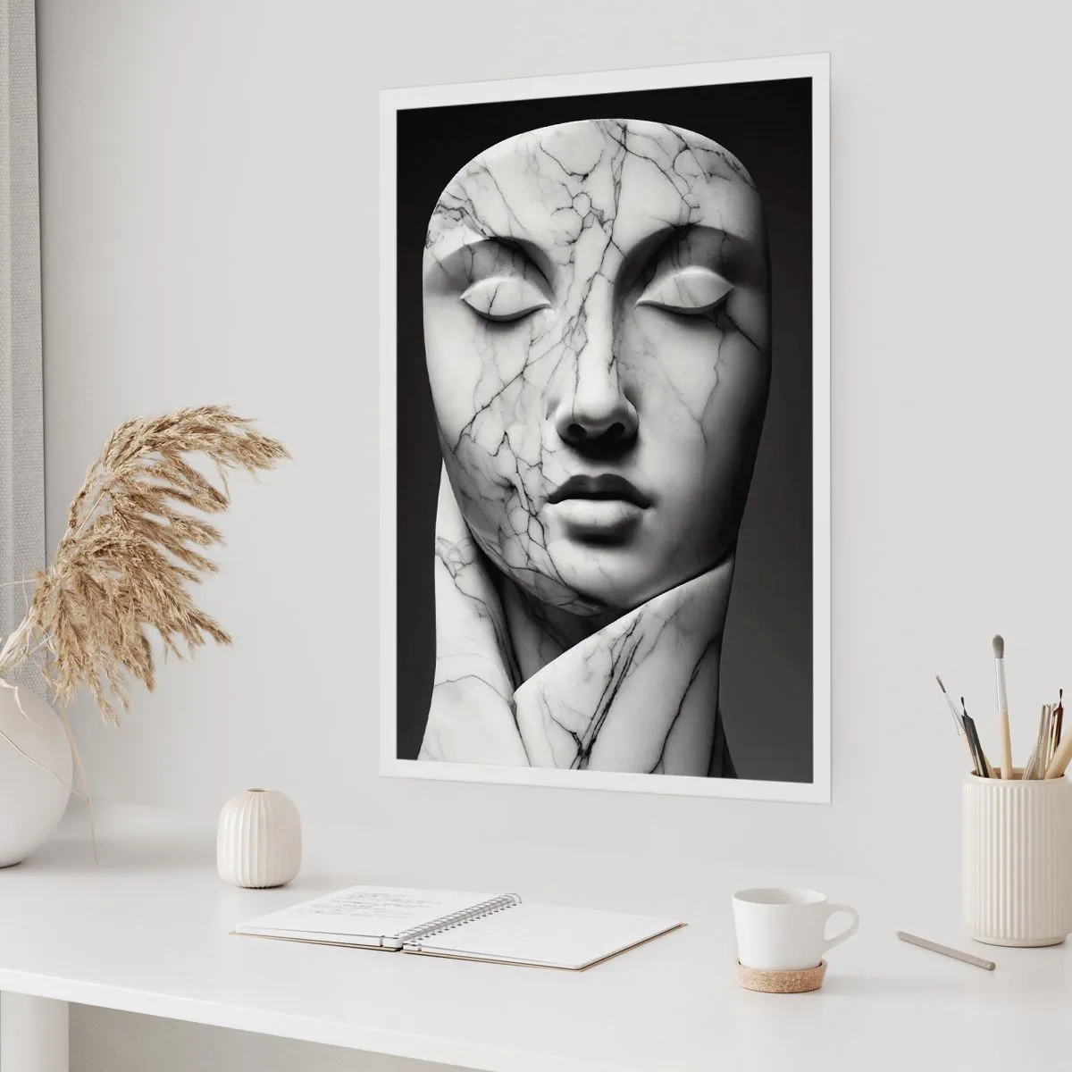 Plakát - Mramorové tvary - 40x50 cm