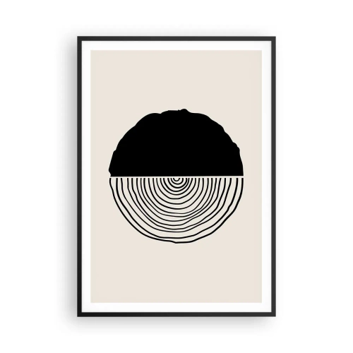 Plakát v černém rámu - Půl na půl - 70x100 cm