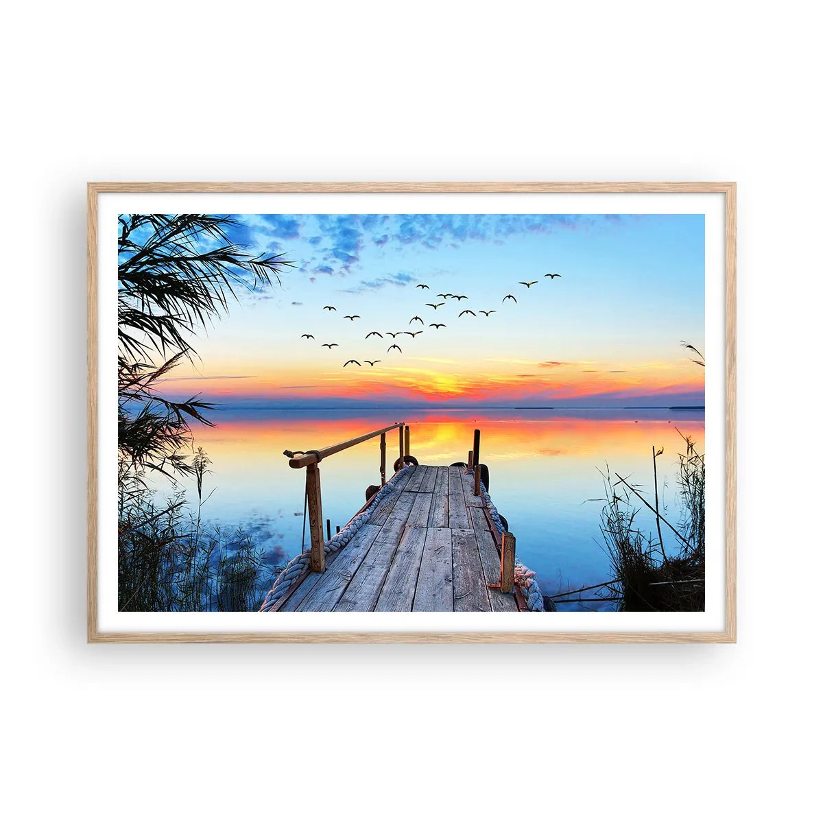 Plakát v rámu světlý dub - Je čas vrátit se… - 100x70 cm