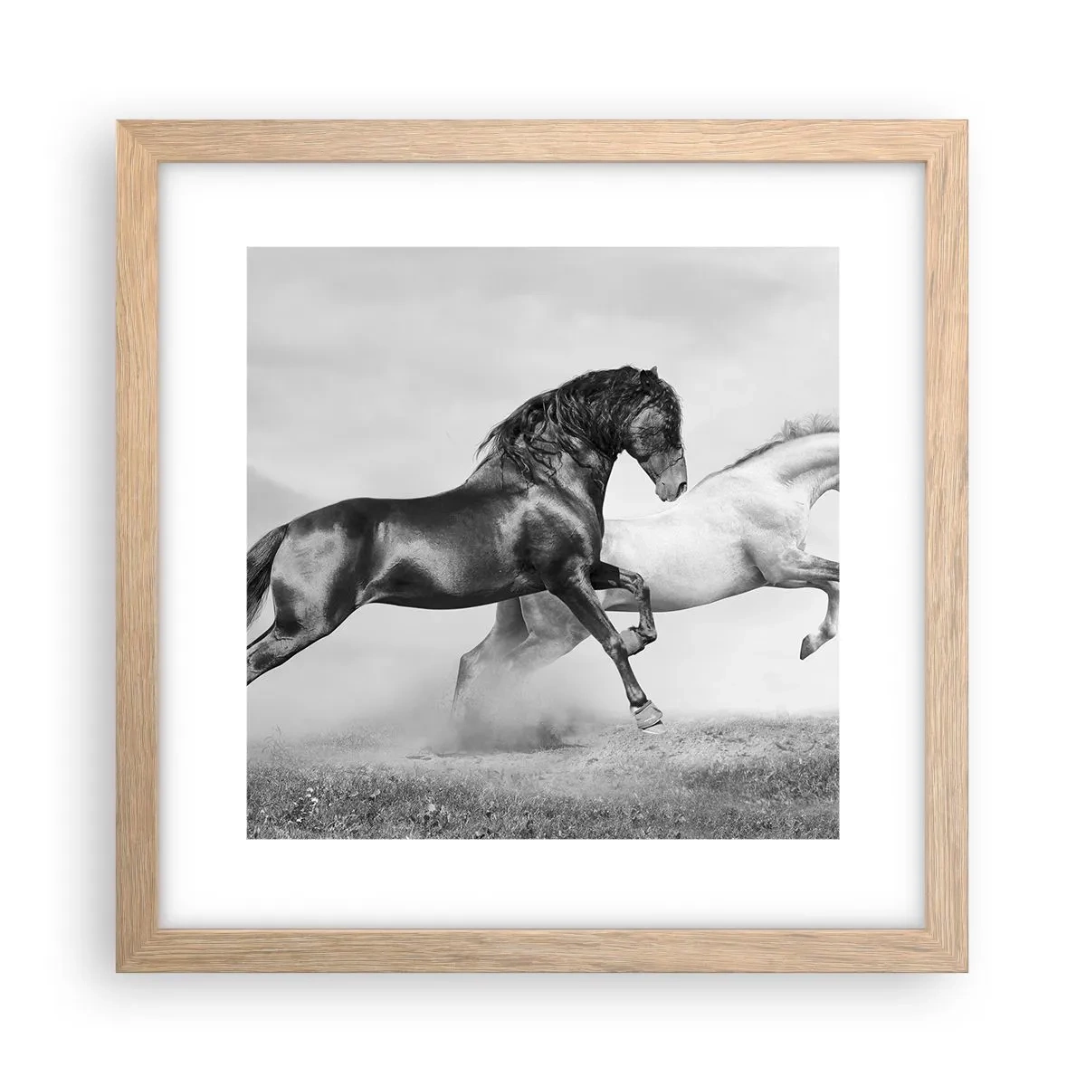 Plakát v rámu světlý dub - Andělé a démoni - 30x30 cm