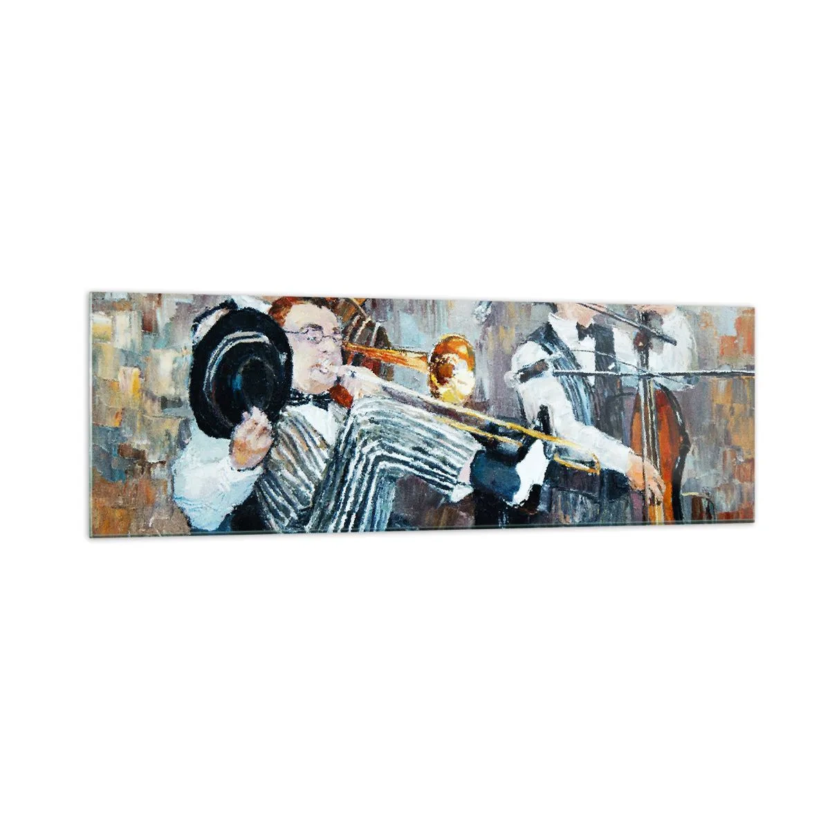 Obraz na skle - Celý tento jazz - 160x50 cm