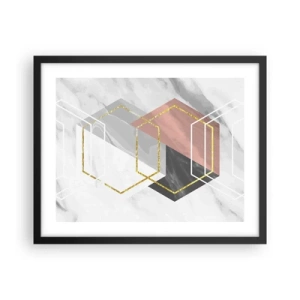 Plakát v černém rámu - Řetězová kompozice - 50x40 cm