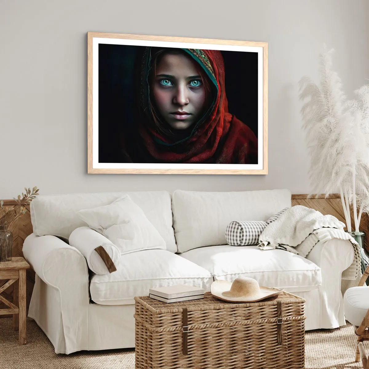 Plakát v rámu světlý dub - Východní princezna - 40x30 cm