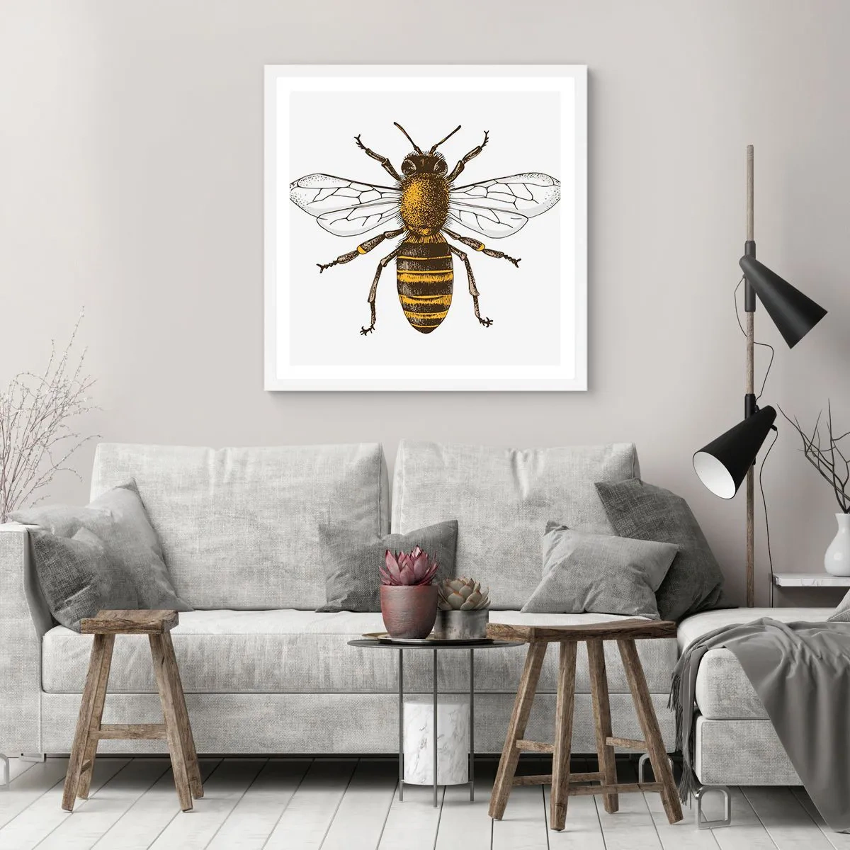 Plakát v bílém rámu - Krásná a dobrá - 50x50 cm