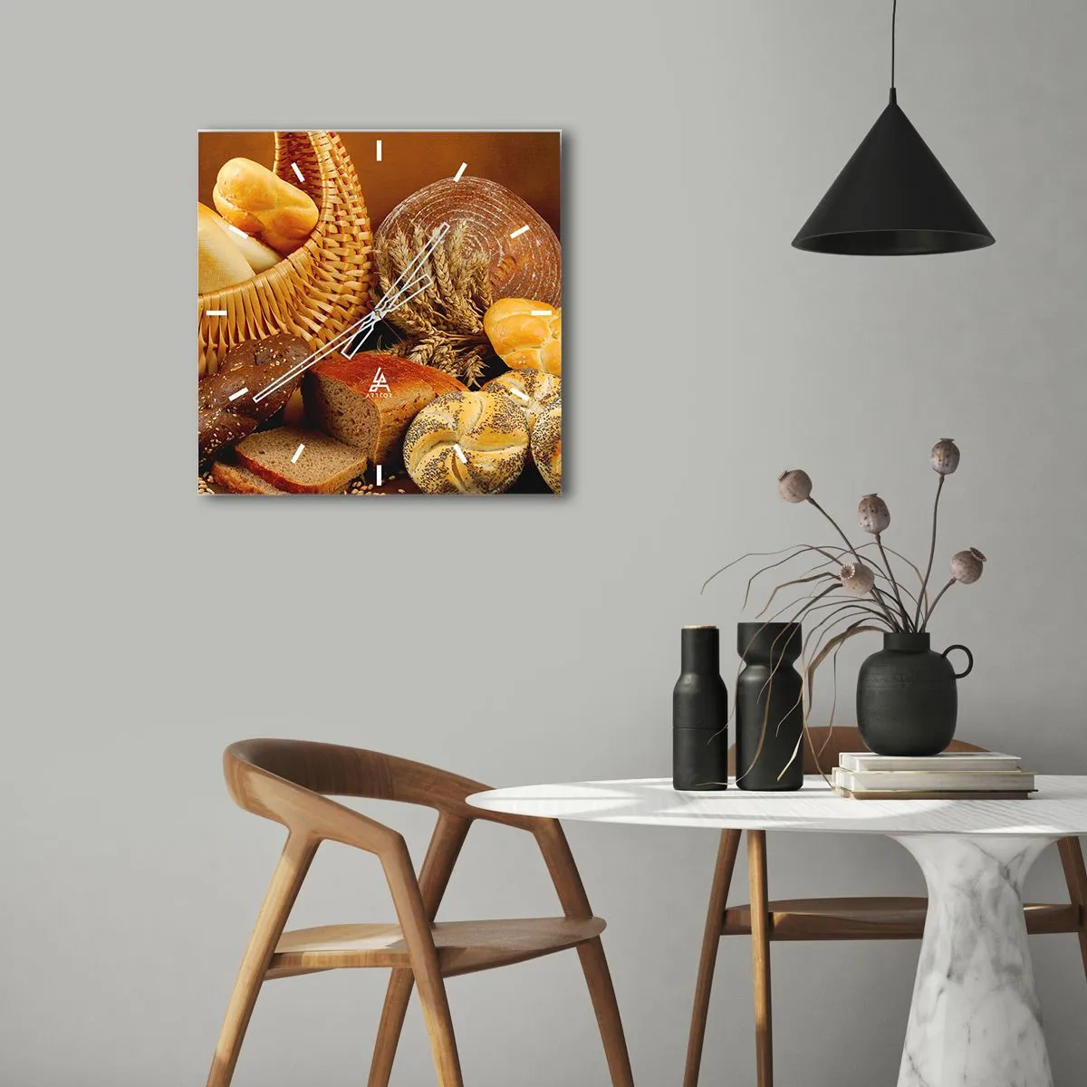 Nástěnné hodiny - Znovu jsme měli štěstí - 30x30 cm