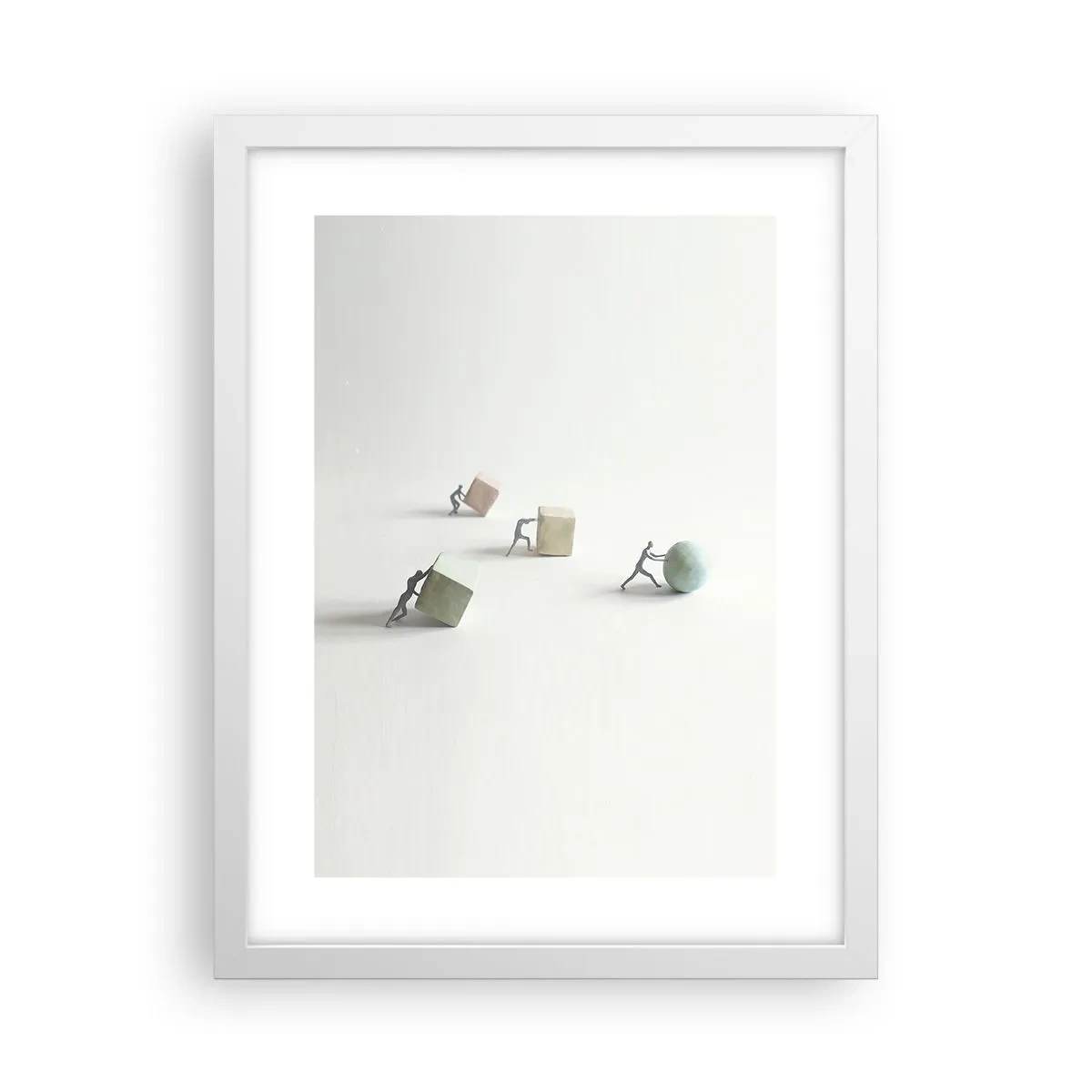 Plakát v bílém rámu - Život samotný - 30x40 cm