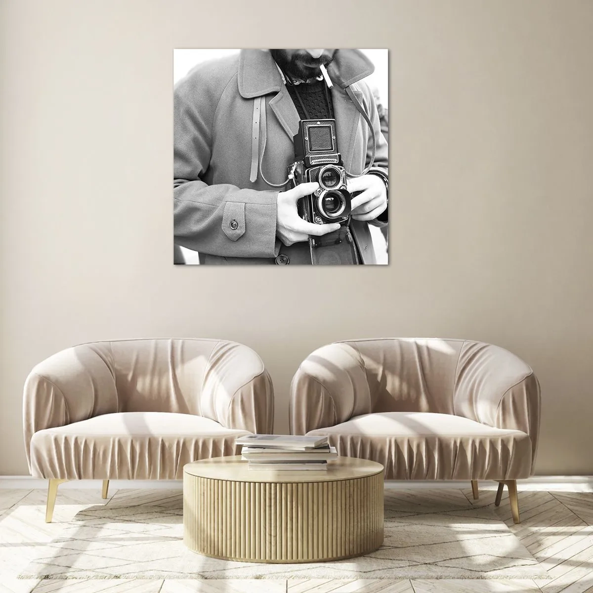 Obraz na skle - V retro stylu - 40x40 cm