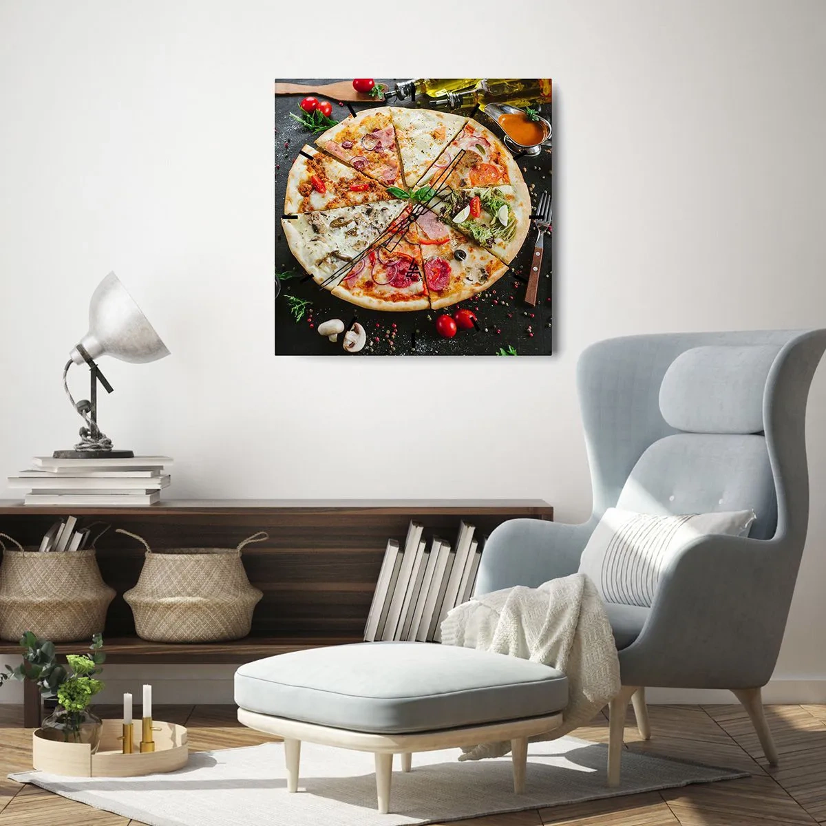 Nástěnné hodiny - Vějíř chutí - 30x30 cm
