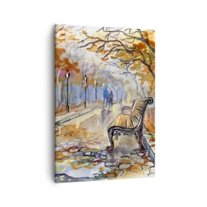 Obraz na plátně - Společně putovat podzimem - 50x70 cm