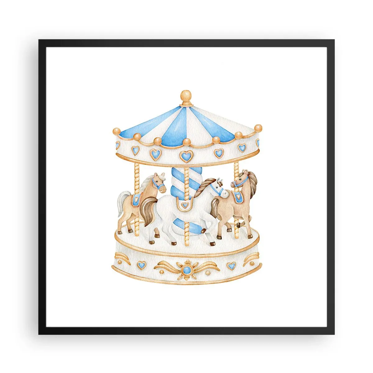 Plakát v černém rámu - Sladké dětství - 60x60 cm