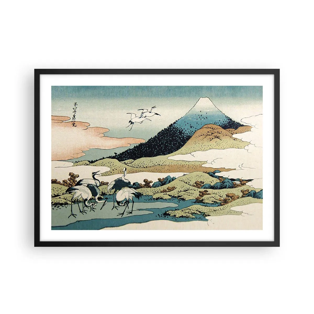 Plakát v černém rámu - V japonském duchu - 70x50 cm