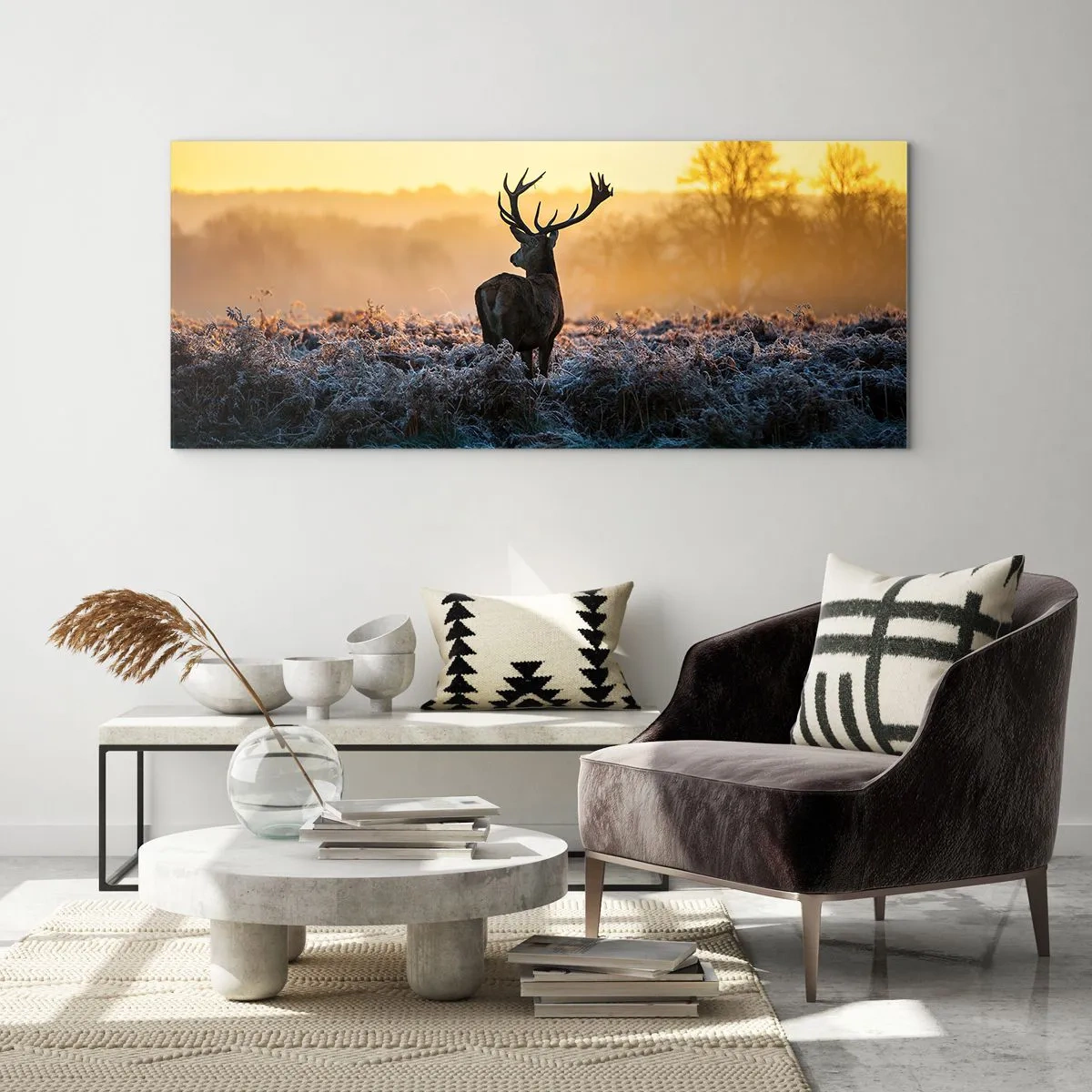 Obraz na skle - Korunován na svém panství - 90x30 cm