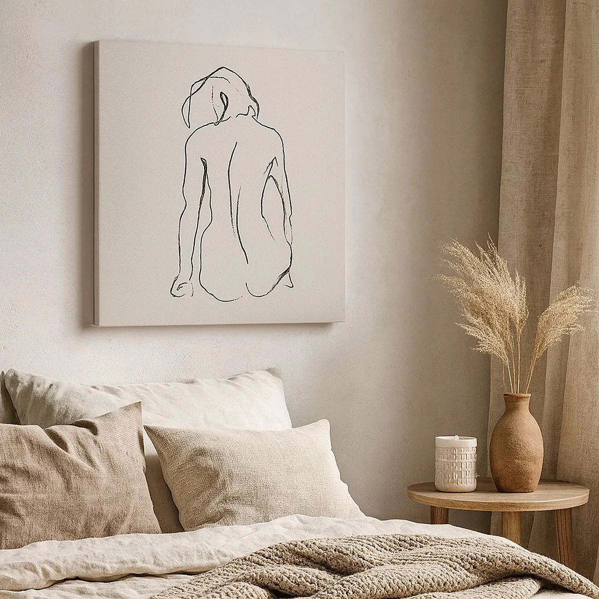 Obraz na plátně - Dívčí akt - 30x30 cm