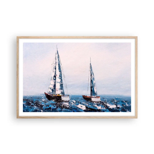 Plakát v rámu světlý dub - Bratrství větru - 91x61 cm