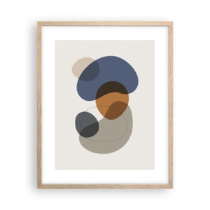 Plakát v rámu světlý dub - Kapky barev - 40x50 cm