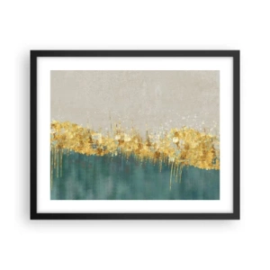 Plakát v černém rámu - Zlatá hranice - 50x40 cm