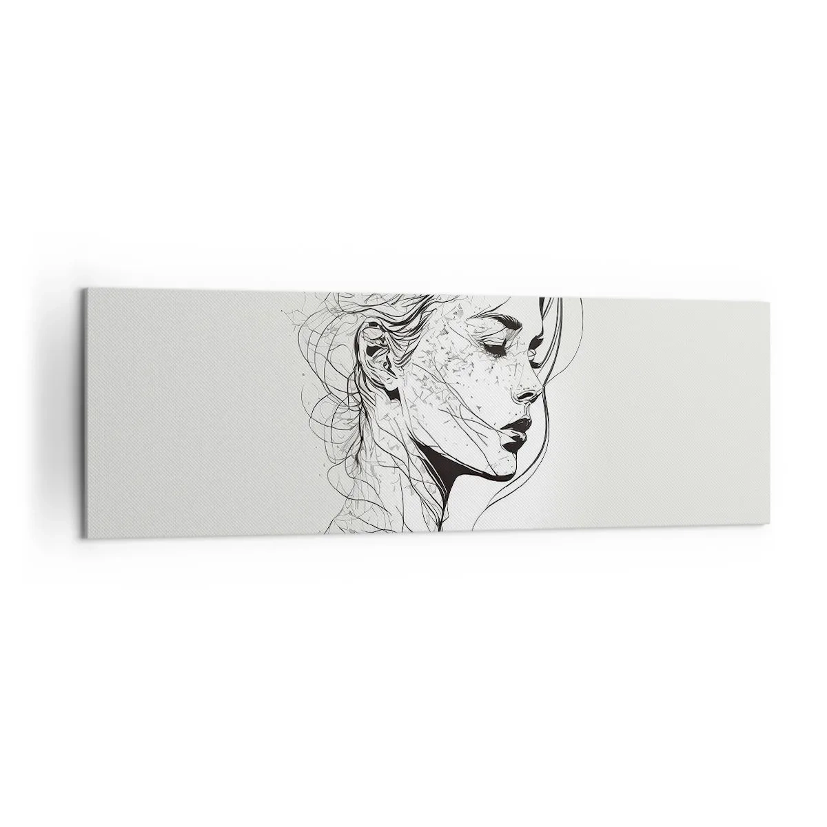 Obraz na plátně - Portrét v zamyšlení - 160x50 cm